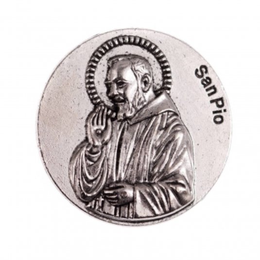Kovová magnetka svätý Páter Pio