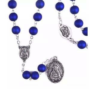Ruženec s menom k Sedembolestnej Panne Márii modrý