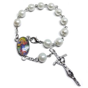 Ruženec do auta Sv.Krištof modrej farby