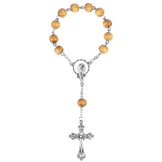 Krištáľový ruženec do auta Sv.Krištof zelenej farby