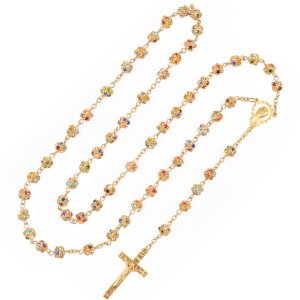 Ruženec s menom s farebnými krištáľmi Excelent