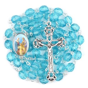 Ruženec s menom krištáľový svätá rodina